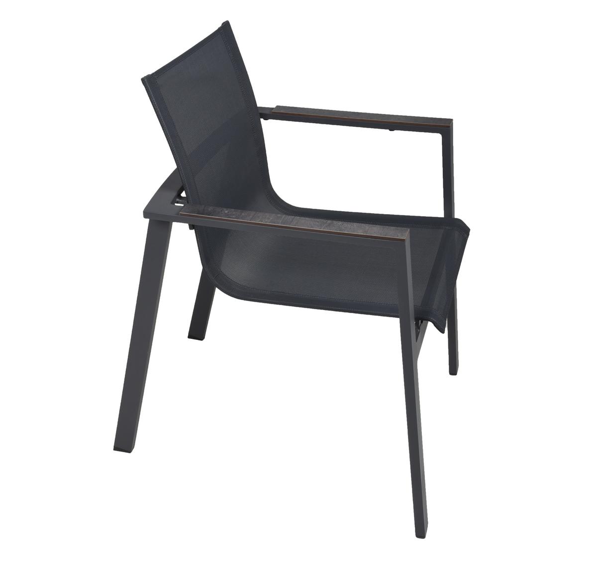 Stapelstuhl Sophia - Schwarz, Basics, Kunststoff/Metall (56/85/60cm) - Gardenson