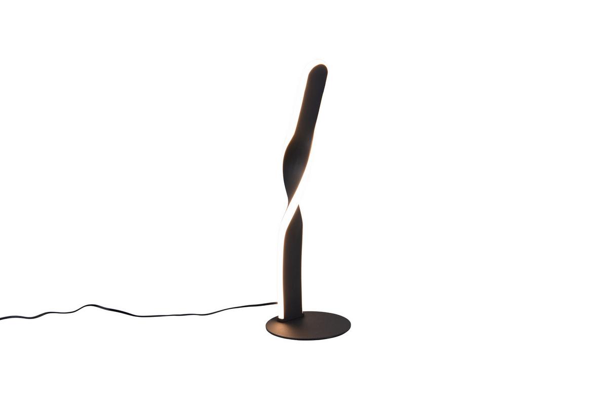 LED-Tischleuchte Ginko Schwarz Weiß D: 13 cm - Schwarz/Weiß, Design, Kunststoff/Metall (13/40,5cm)