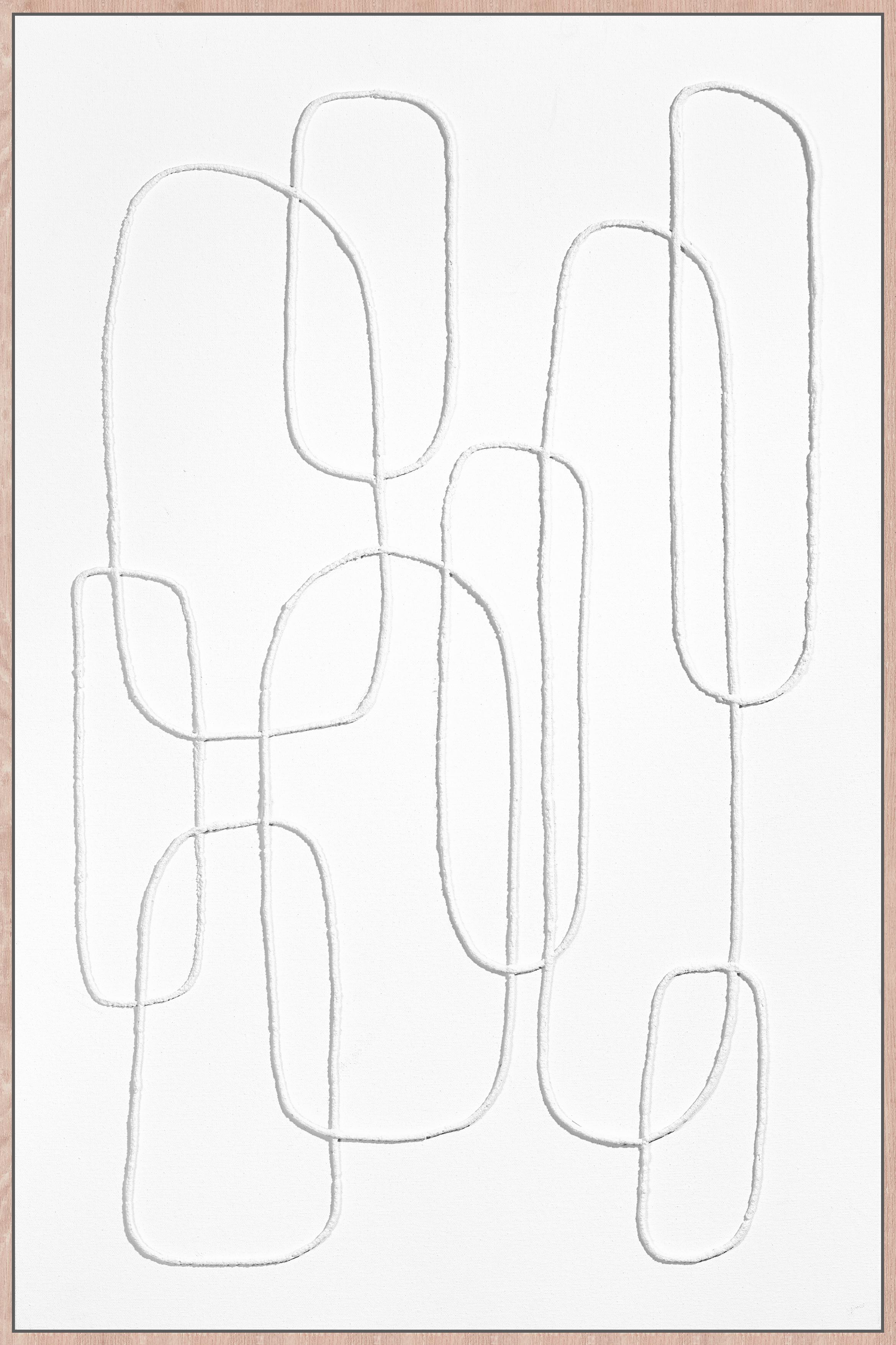 Obraz na plátně Denisa, ca. 60/90 cm - bílá/přírodní barvy, kompozitní dřevo/textil (60/90cm) - Premium Living
