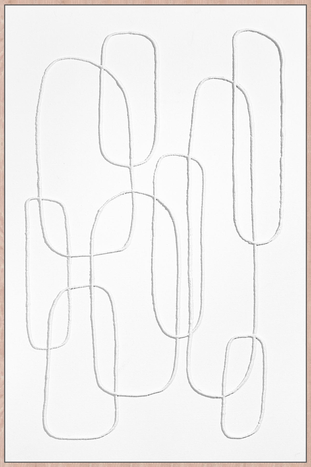 Obraz na plátně Denisa, ca. 60/90 cm - bílá/přírodní barvy, kompozitní dřevo/textil (60/90cm) - Premium Living