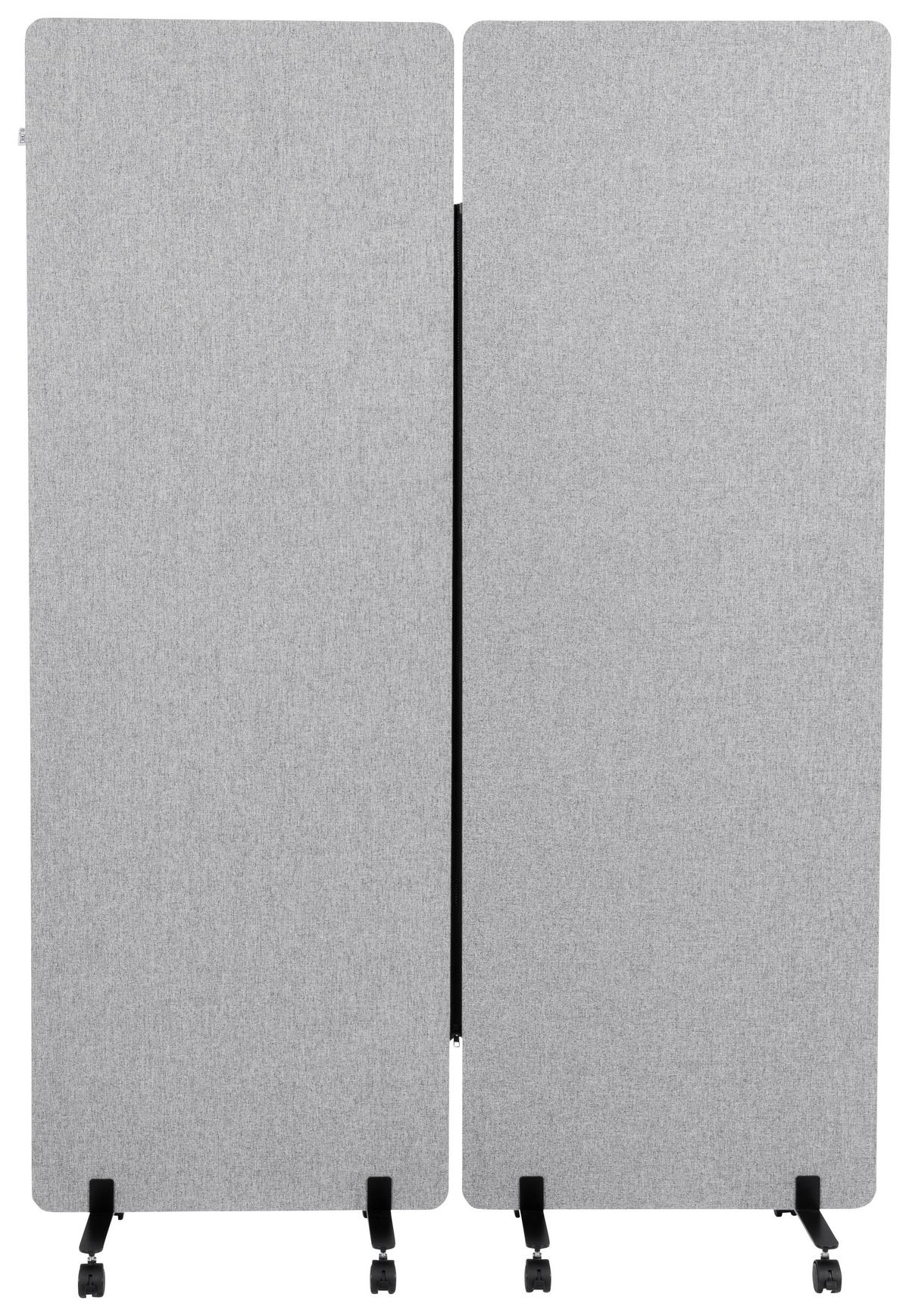 Trennwand Flexmiut - Hellgrau, Basics, Kunststoff/Textil (60/177/35cm) - MID.YOU