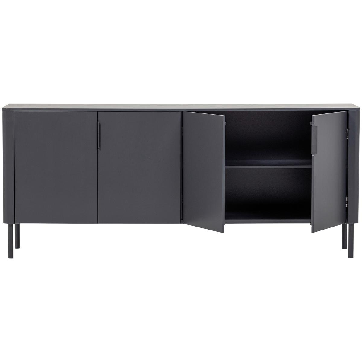 Sideboard Gunnar Schwarz B: 201 Cm - Schwarz, Design, Holz (201/85/44cm) - Livetastic