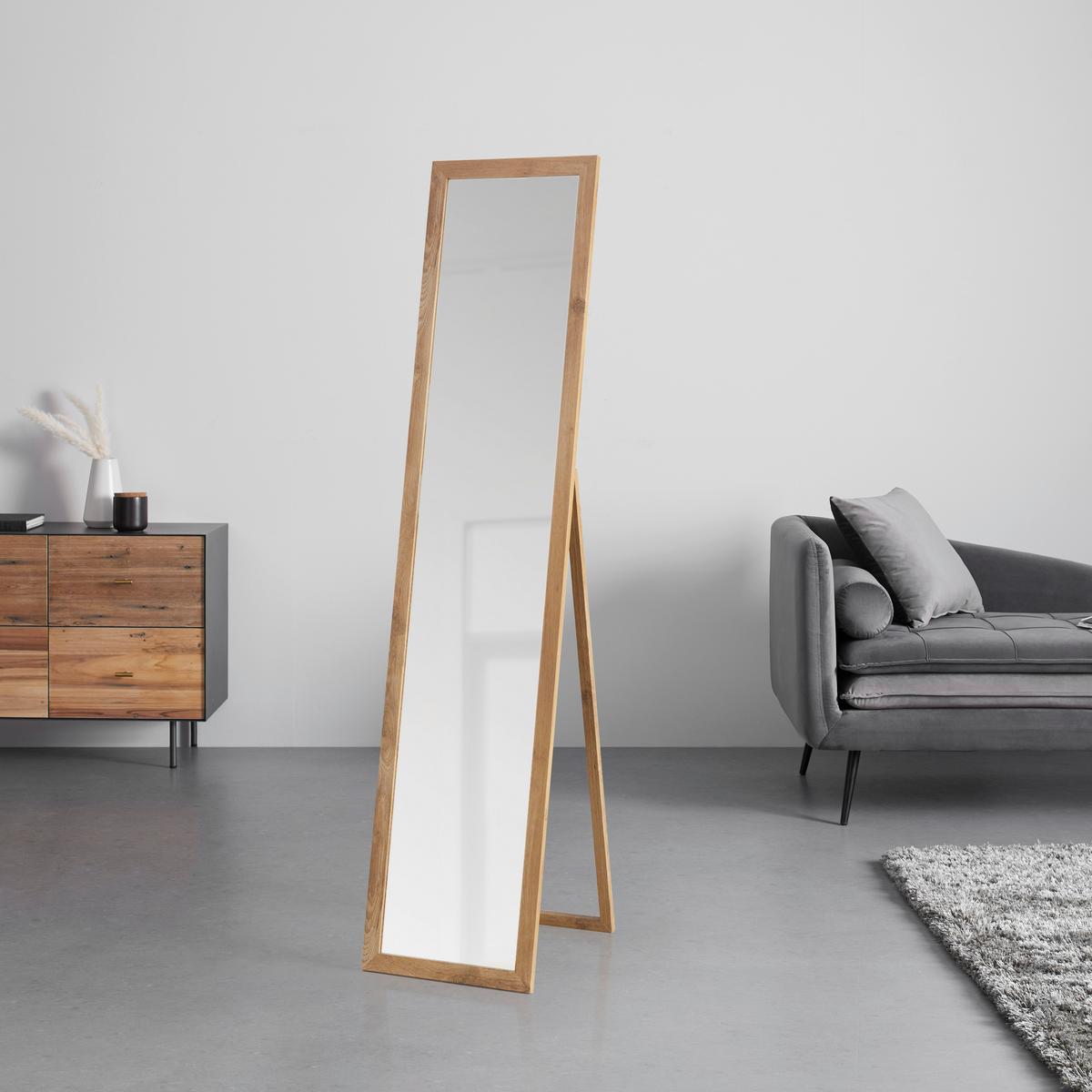 STOJACÍ ZRCADLO RIO EICHE -SB- - barvy dubu, Moderní, kompozitní dřevo/sklo (36/156/44cm) - Mömax