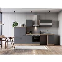 Küchenblock Merle Grau B: 310 Cm - Eichefarben/Grau, Basics, Glas/Holzwerkstoff (310cm) - Respekta