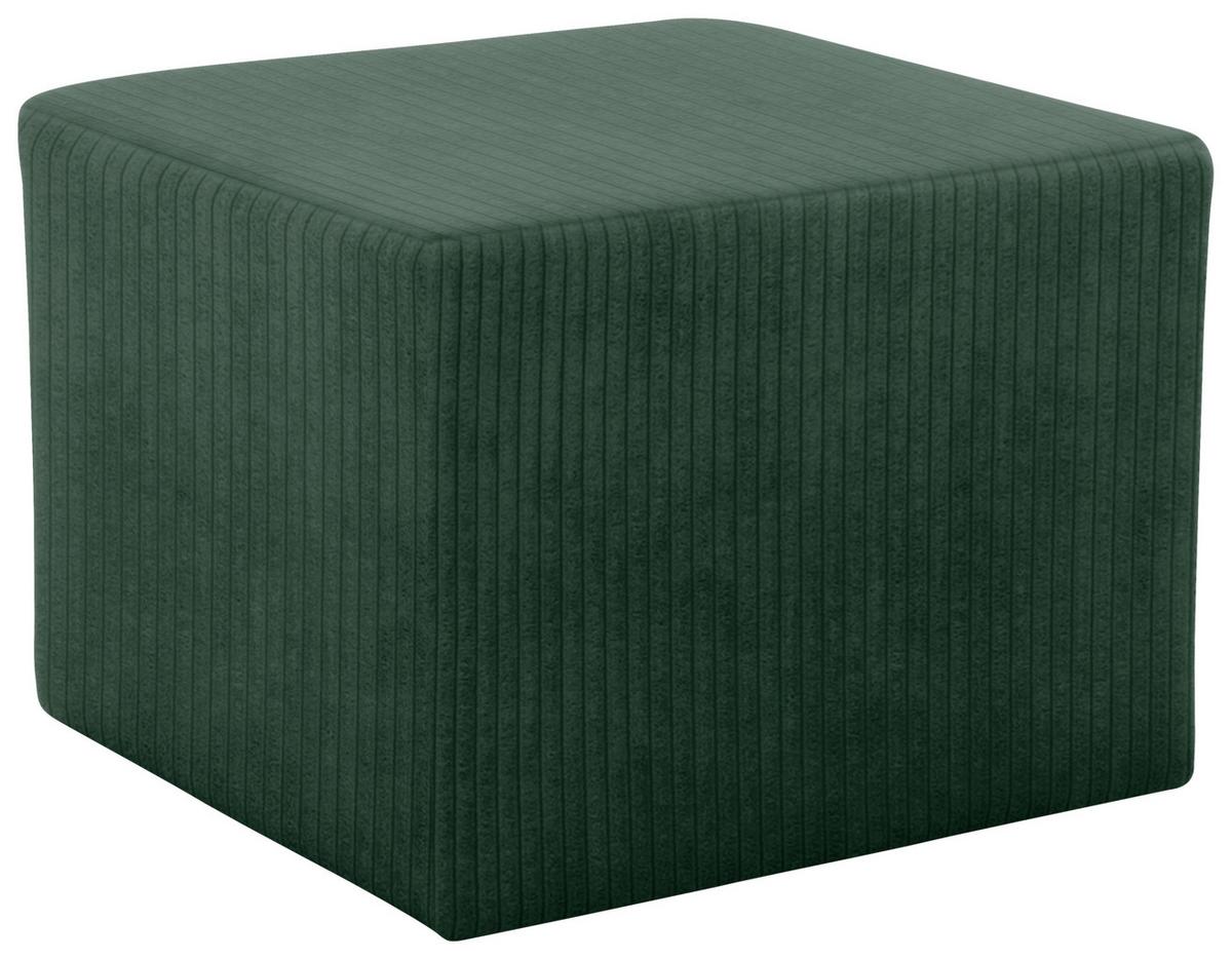 Hocker Dunkelgrün B: 59 Cm - Dunkelgrün/Schwarz, Design, Textil (59/44/59cm) - MID.YOU