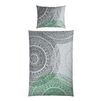 Bettwäsche Java - Grau/Grün, ROMANTIK / LANDHAUS, Textil - James Wood