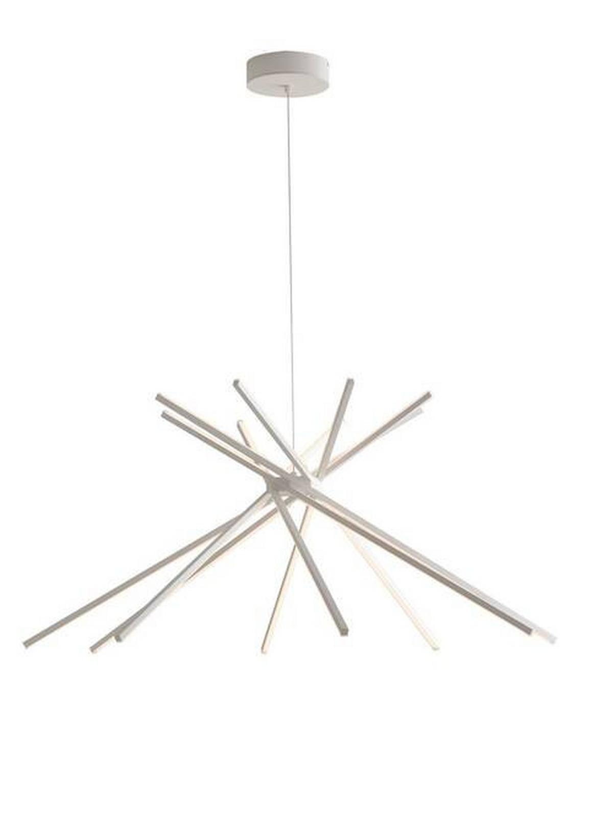 LED-Hängeleuchte Shanghai-S8c Bco - Weiß, Design, Metall (113/160cm)