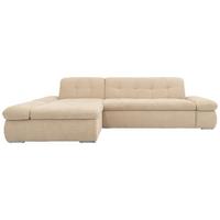 Ecksofa Moric Beige Mikrofaser - Chromfarben/Beige, KONVENTIONELL, Textil (172/300cm) - MID.YOU