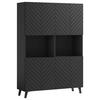 Highboard Phuket Schwarz - Schwarz, Design, Holzwerkstoff (120/172/39,1cm) - Livetastic