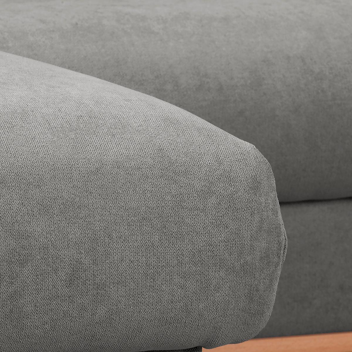 Ecksofa Beata Grau S: 150x230 cm - Wengefarben/Grau, Design, Textil (150/230cm) - Livetastic