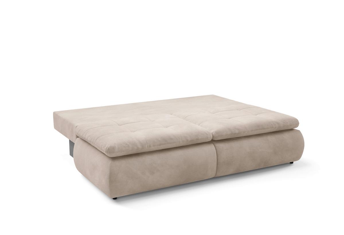 Schlafsofa Mystic Beige B: 220cm - Beige/Schwarz, Design, Textil (220/94/114cm) - Livetastic