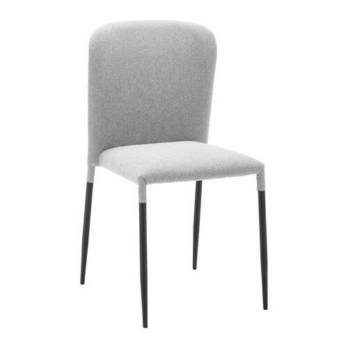 Židle NIO světle šedá - černá/světle šedá, Moderní, kov/dřevo (43/86/53cm) - Bessagi Home