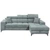 Ecksofa Sydney Hellblau S: 268/172 cm - Schwarz/Hellblau, KONVENTIONELL, Textil (268/172cm) - MID.YOU