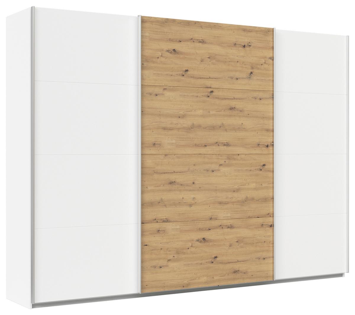 Schwebetürenschrank Feldkirch 315 maxihöhe - Weiß/Eiche Artisan, MODERN, Holzwerkstoff (315/229/62cm)