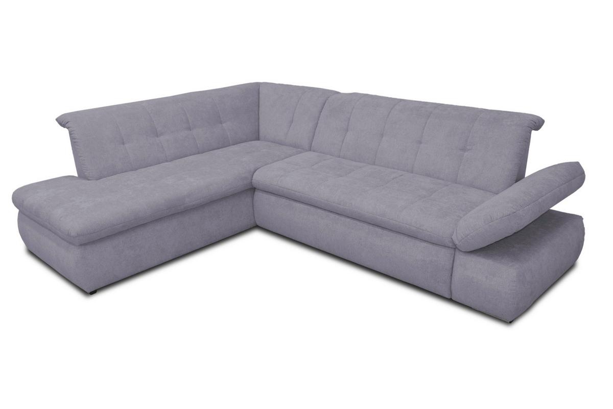 Ecksofa Mit Armteilverstellung Moric Grau Mikrofaser - Chromfarben/Grau, KONVENTIONELL, Textil (216/273cm) - MID.YOU