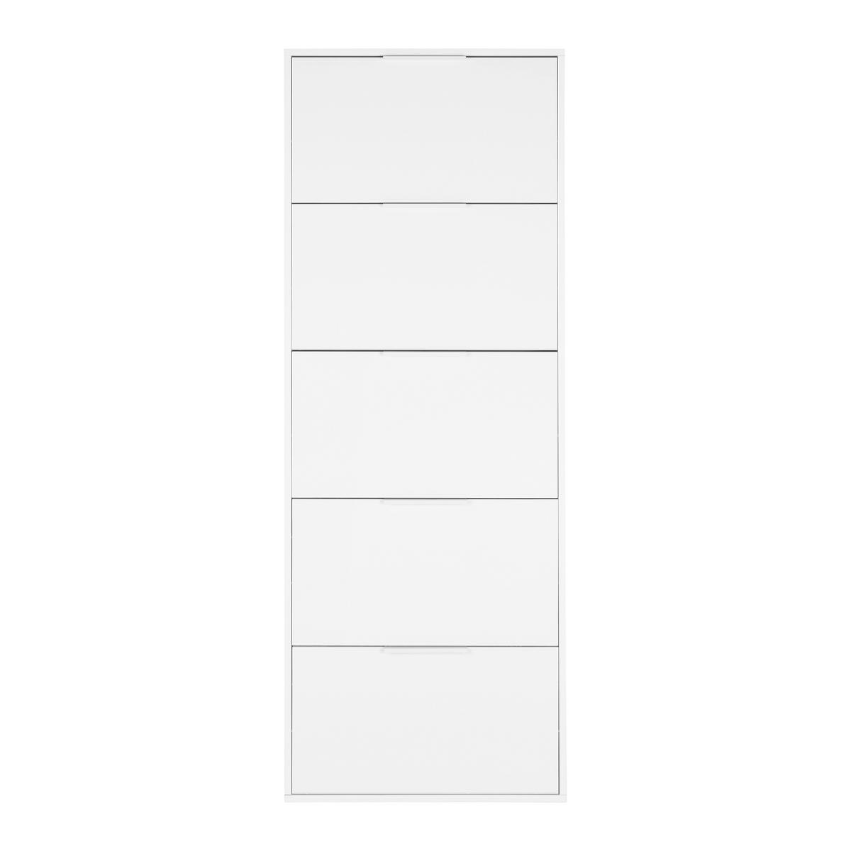 VÝKLOPNÁ SKRINKA NA TOPÁNKY ESPRESSO - biela s vysokým leskom, Konventionell, kompozitné drevo (65/174/15cm) - Mömax