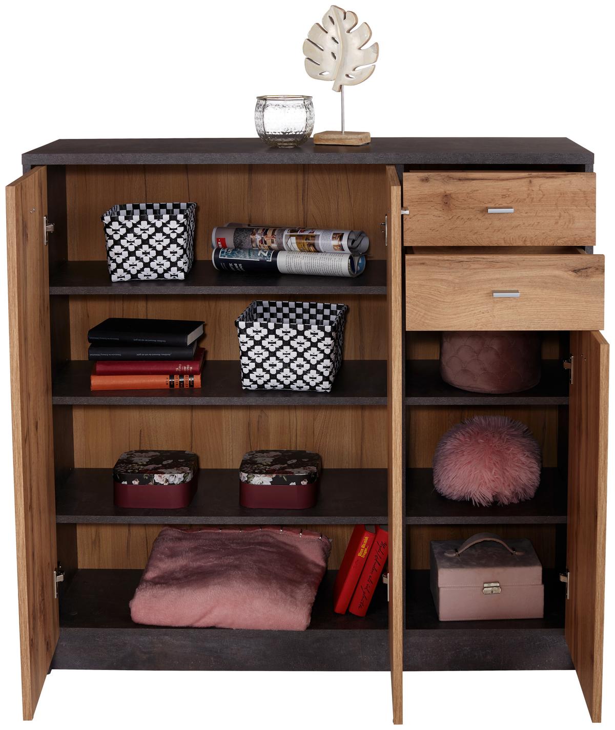 Komód 4-You 109/112 Cm - tölgyfa színű, Modern, faalapú anyag (109.1/111.4/34,6cm)