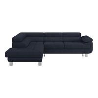 Ecksofa mit Schlaffunktion & Bettkasten Savona Dunkelblau - Dunkelblau, MODERN, Textil (230/270cm) - Ondega