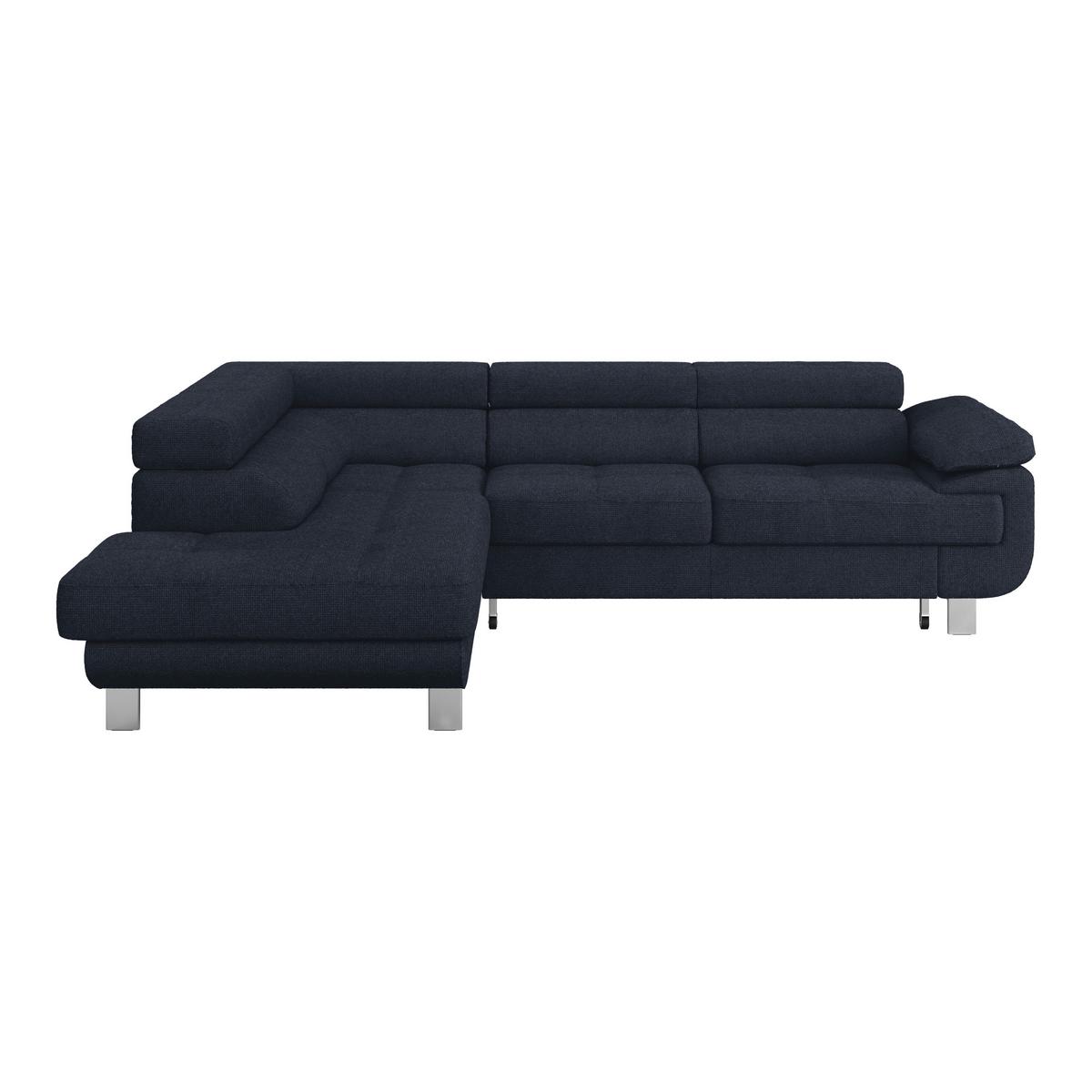 Ecksofa mit Schlaffunktion & Bettkasten Savona Dunkelblau - Dunkelblau, MODERN, Textil (230/270cm) - Ondega