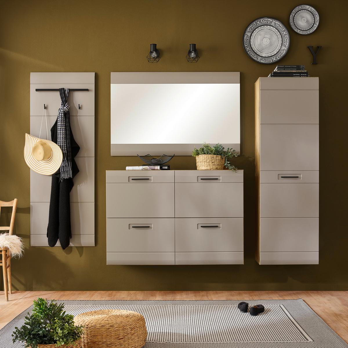 Garderobenspiegel Auris BxH: 120x78 cm teilverrahmt Grau - MODERN (120/78/2cm) - Luca Bessoni