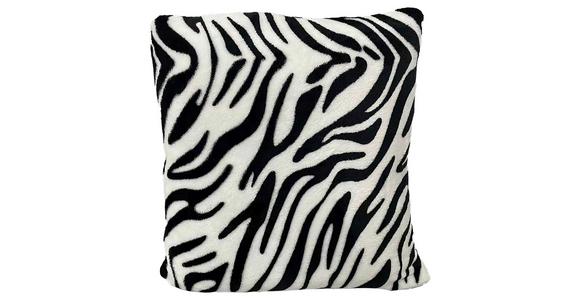 Zierkissen Safari 40x40 Cm Polyester Schwarz/weiß Mit Zipp - Schwarz/Weiß, ROMANTIK / LANDHAUS, Textil (40/40cm) - James Wood
