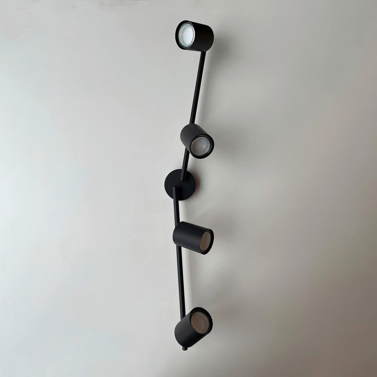 Led-deckenleuchte Vano L: 79 Cm, Drehbar, 4-Flammig - Schwarz, Design, Metall (79/8/13cm) - Fischer & Honsel