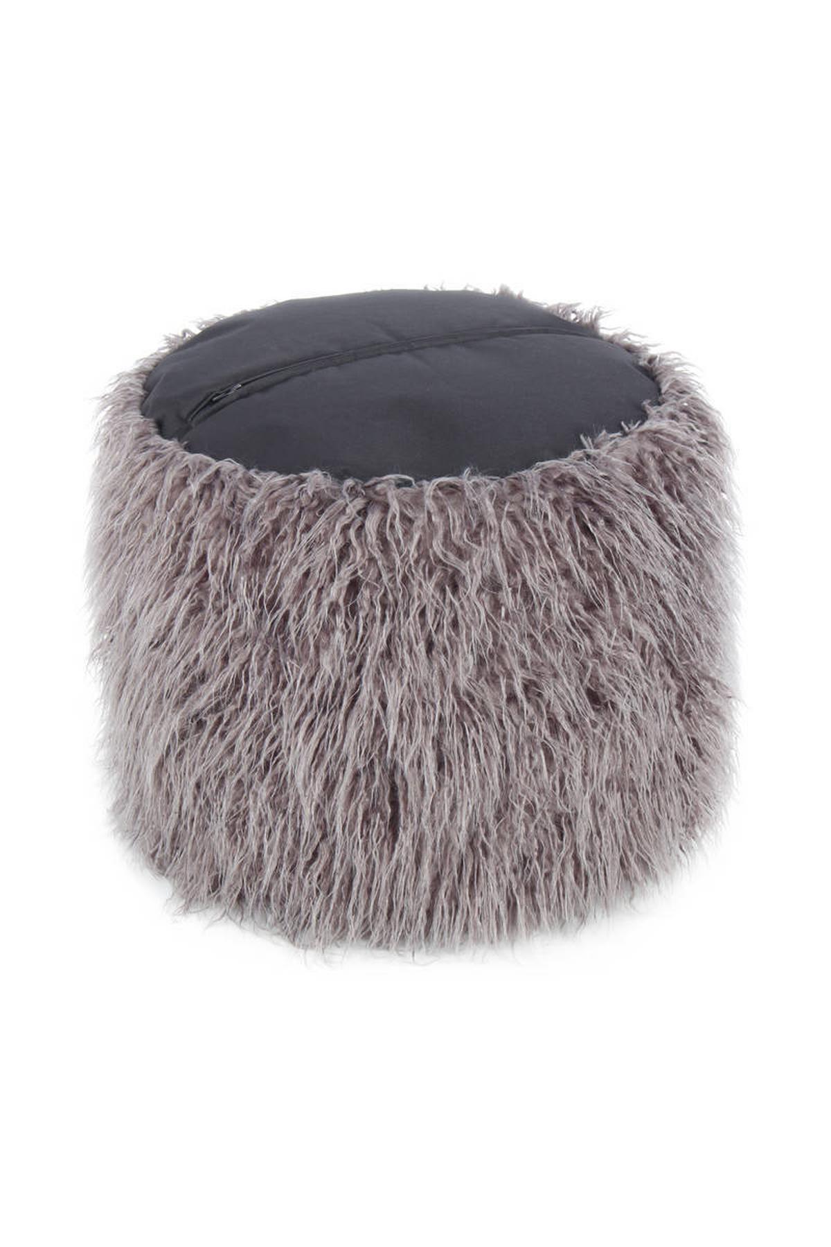 Pouf Kunststoff Dunkelgrau Dxh: 45x38 Cm - Dunkelgrau, Basics, Kunststoff (45/38/45cm) - Kayoom