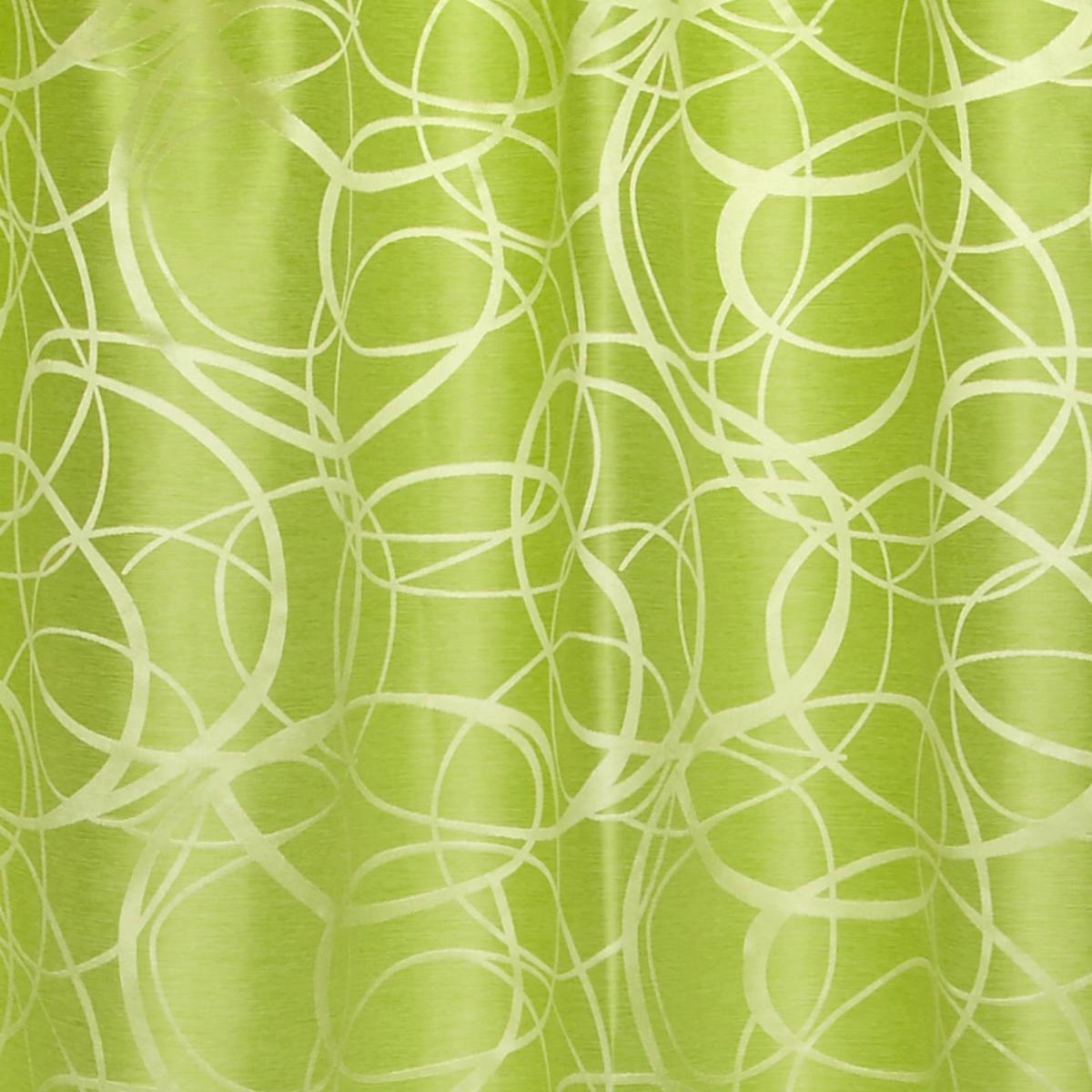 Vorhang mit Schlaufen und Band Linda 140x255 cm Grün - Grün, KONVENTIONELL, Textil (140/255cm) - Ondega