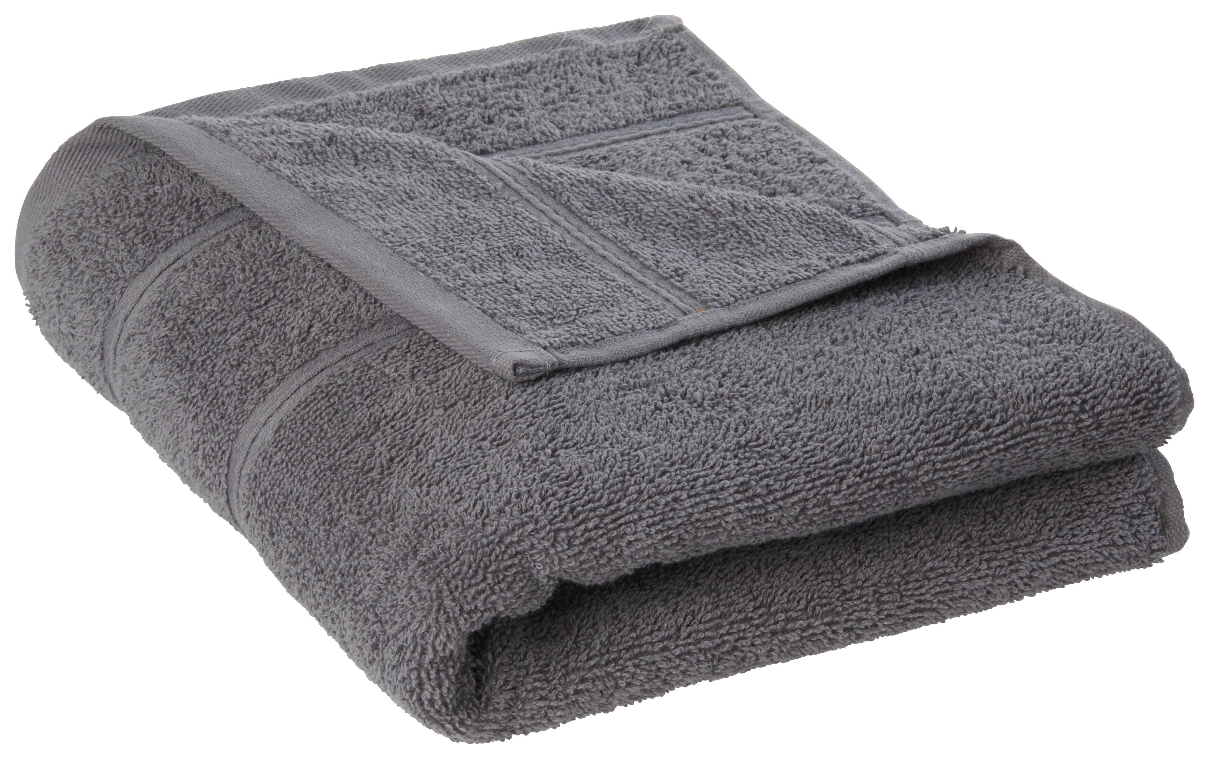 RUČNÍK Melanie, 50/100cm, antracitová - antracitová, textil (50/100cm) - Modern Living