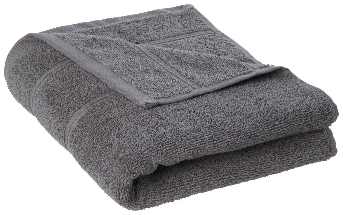 RUČNÍK Melanie, 50/100cm, antracitová - antracitová, textil (50/100cm) - Modern Living