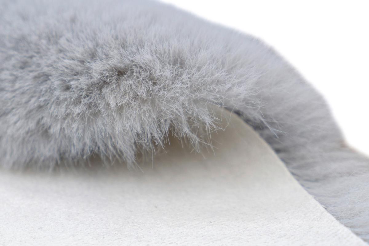 Kunstfell Rabbit Blau/Grau 60x90 cm Textil - Blau/Grau, Trend, Textil (60/90cm) - Kayoom