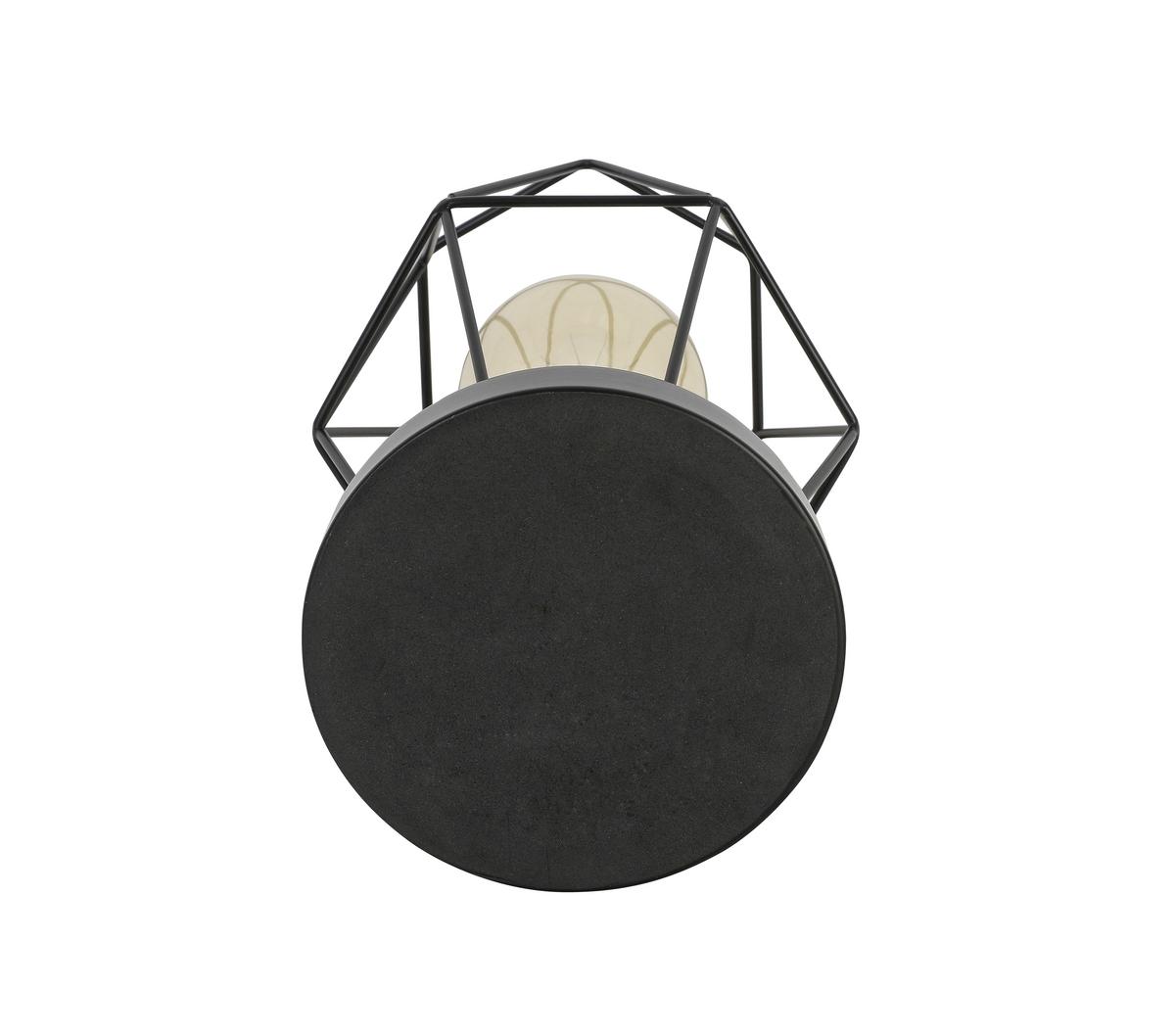Tischlampe Kasia Schwarz mit Schnurschalter - Schwarz, ROMANTIK / LANDHAUS, Metall (14/22cm) - James Wood