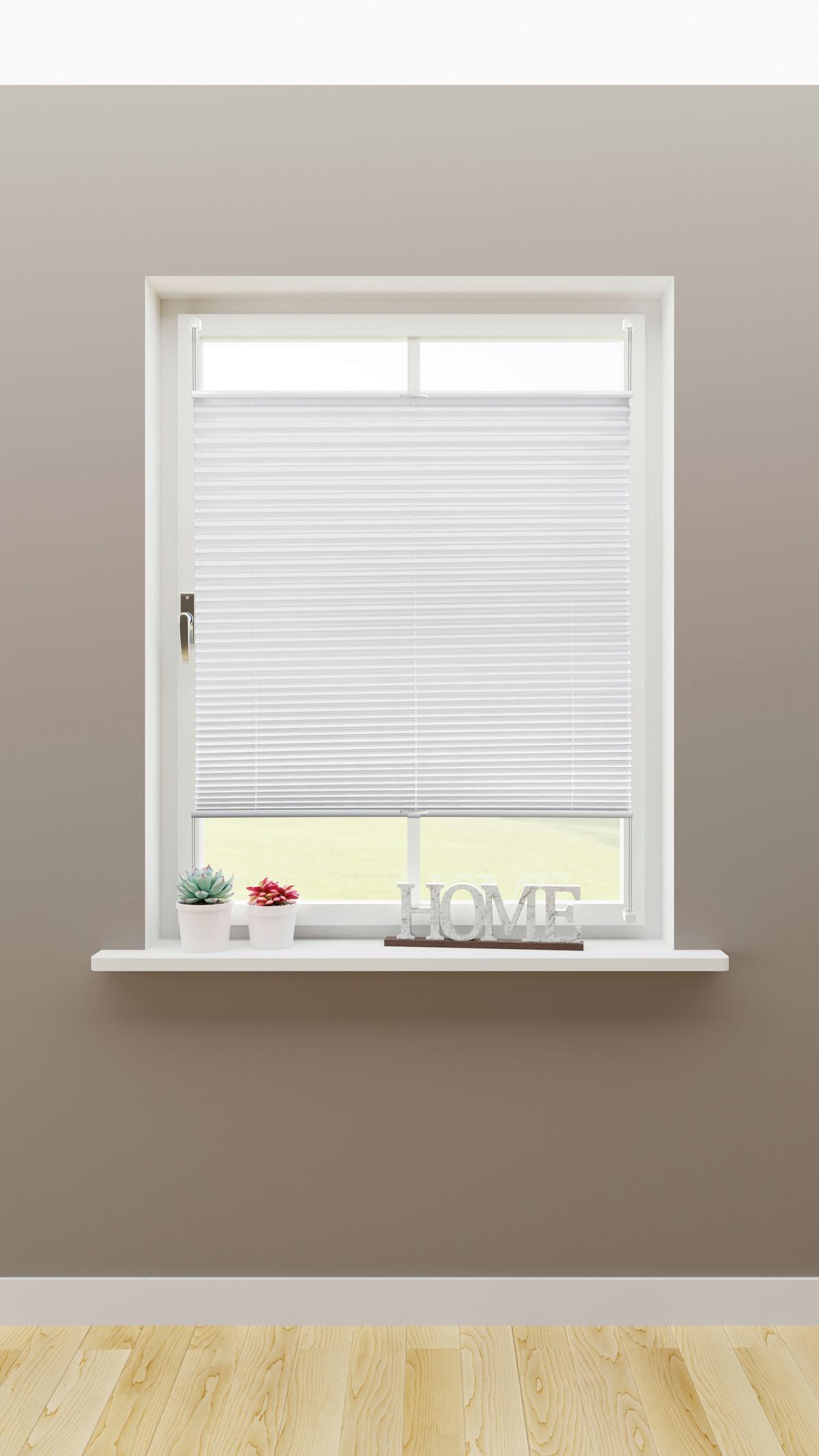 PLISOVANÁ ROLETA SOLID CRASH, ca. 80/130 cm - biela, Basics, textil (80/130cm)