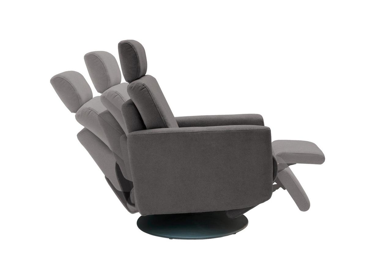 Relaxsessel Centrale T: 87-154 Cm, Greige - Greige/Schwarz, MODERN, Textil (77/105/87-154cm) - Livetastic