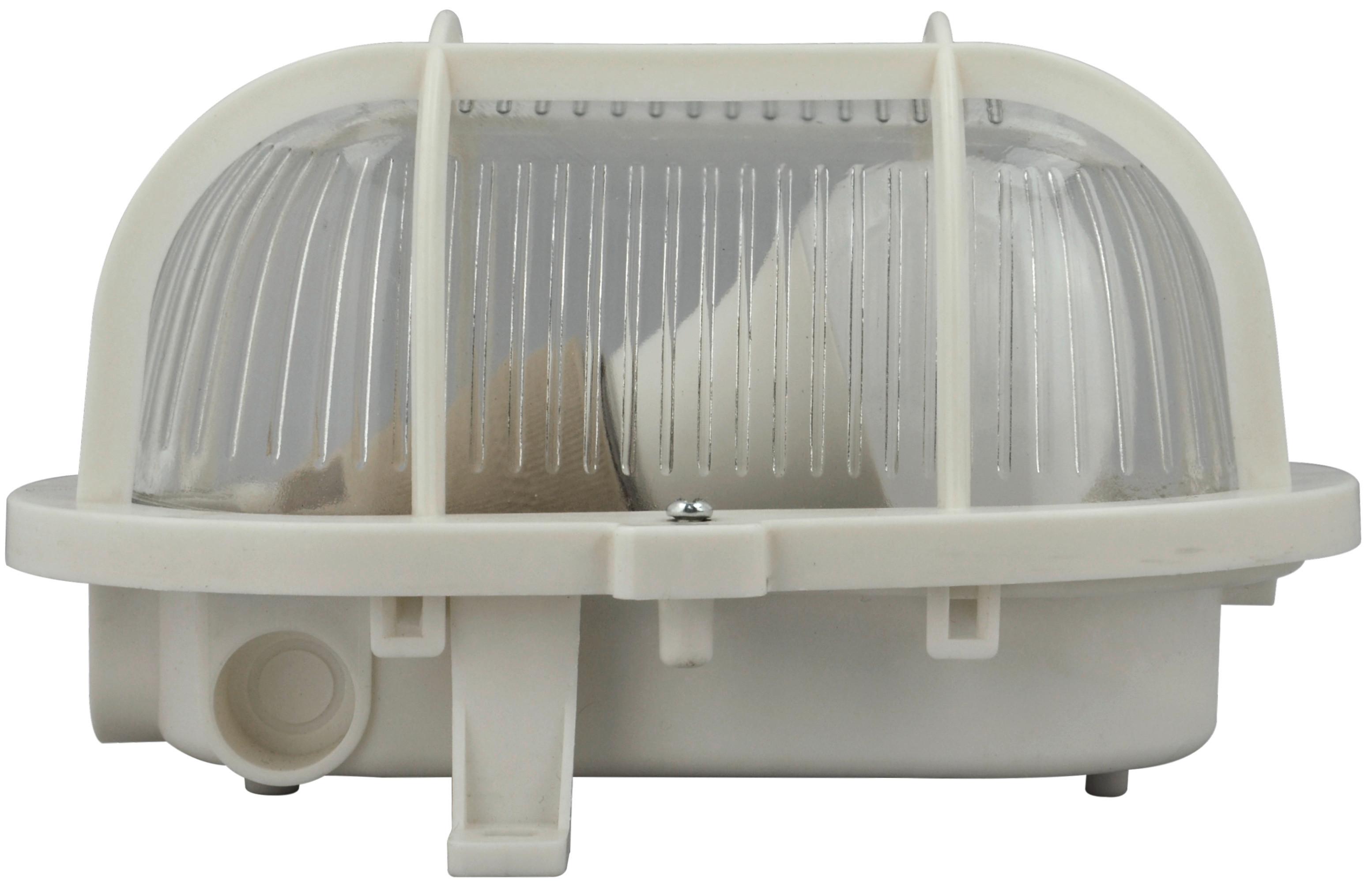 LED-Wandleuchte 1-Flammig, für In- und Outdoor - Weiß, Basics, Glas/Kunststoff (18,5/12,5/11cm)