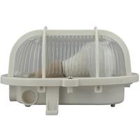 LED-Wandleuchte 1-Flammig, für In- und Outdoor - Weiß, Basics, Glas/Kunststoff (18,5/12,5/11cm)