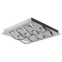 LED-Deckenleuchte Mancheste L: 41 cm dimmbar - Chromfarben/Opal, Basics, Kunststoff/Metall (41/41/8,5cm) - Näve