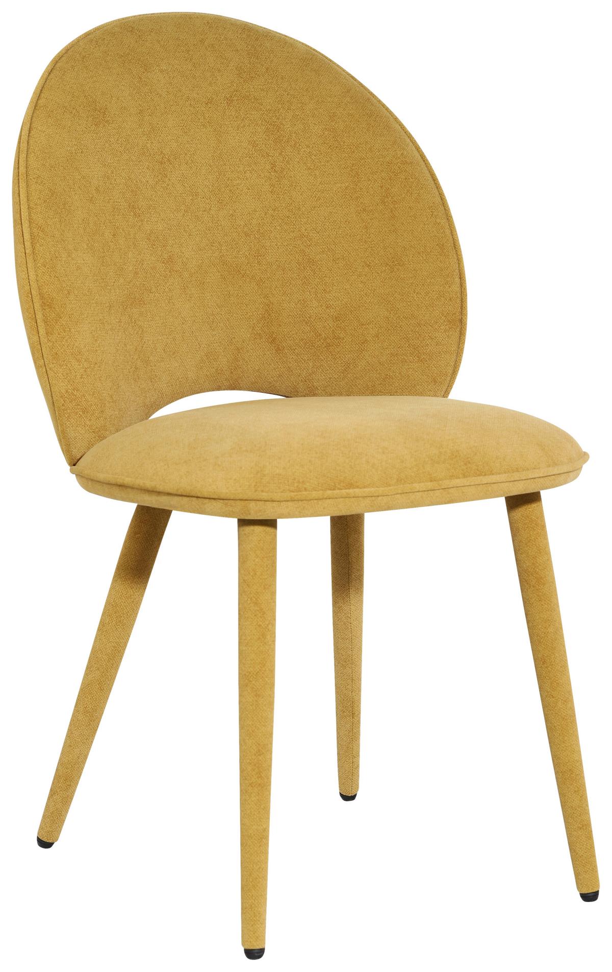 Stuhl Lavik - Gelb, MODERN, Holz/Textil (50/87/58,5cm) - Livetastic