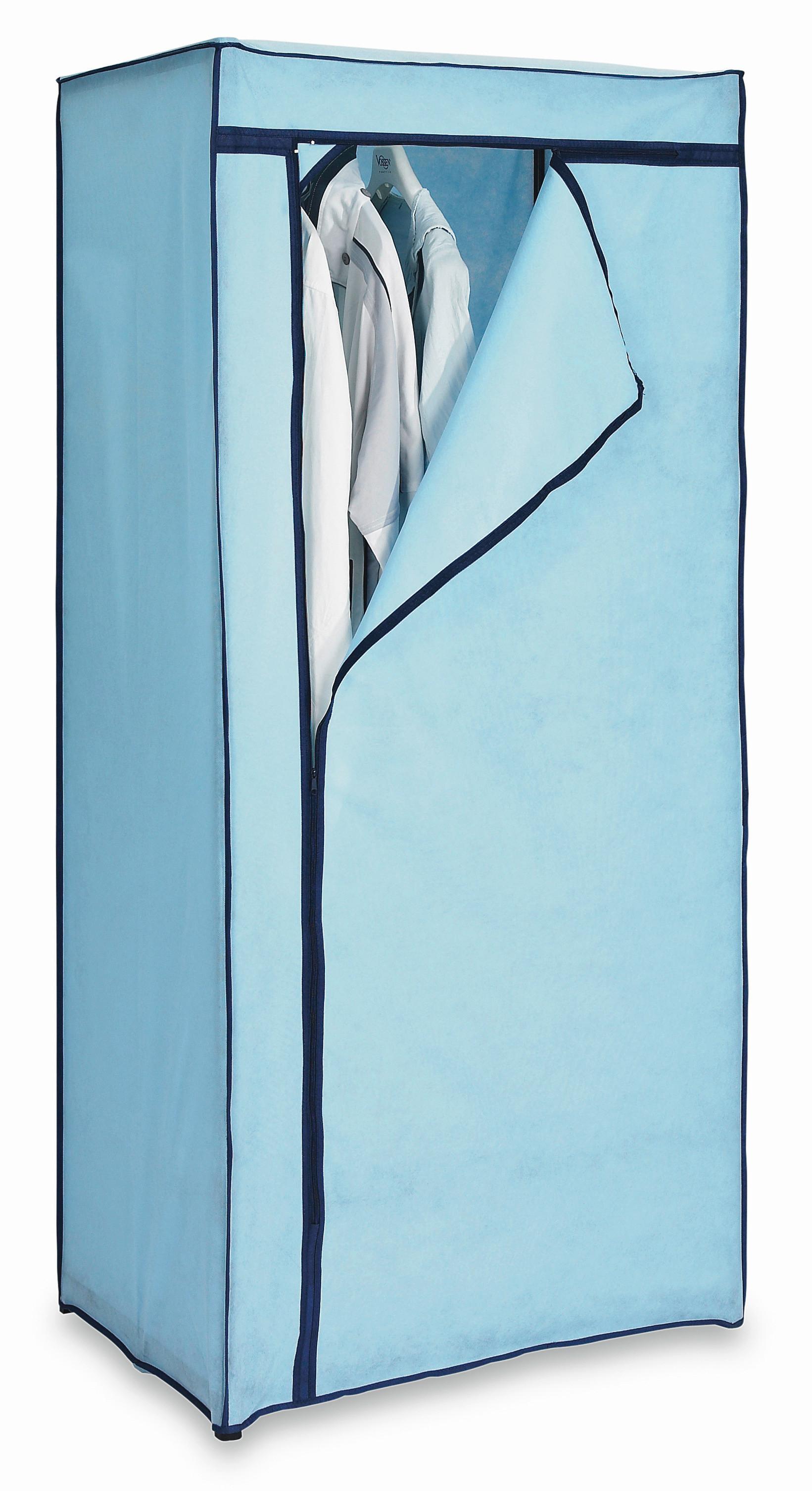 Szekrény Fancy *TOP ÁR* - fekete/kék, Modern, textil/fém (75/160/50cm) - Best Price