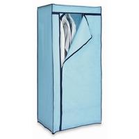 Stoffschrank mit Metallgestell B: 75 cm Fancy, Blau - Blau/Schwarz, MODERN, Textil/Metall (75/160/50cm)