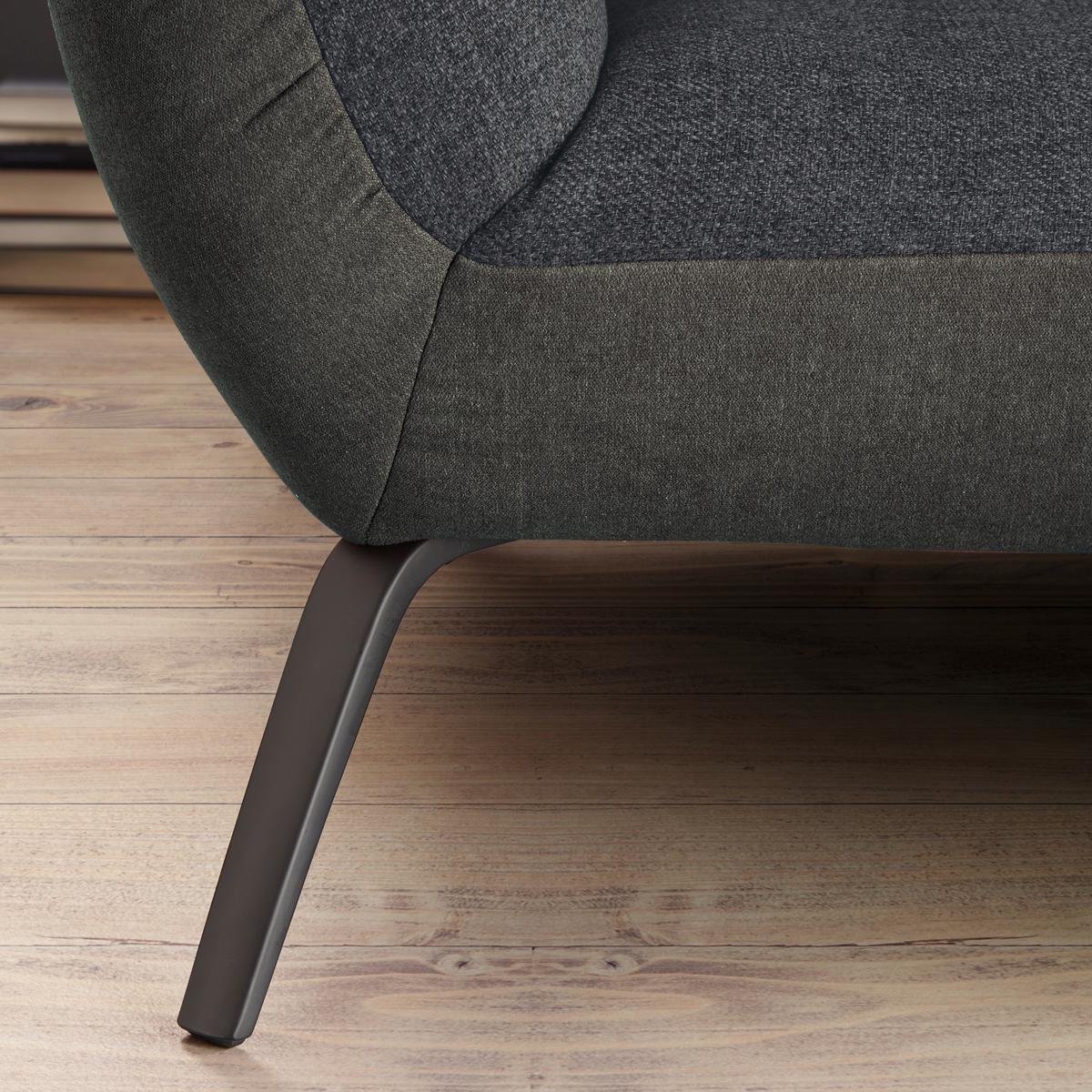 Veľká pohovka TRENDY, antracitová - čierna/antracitová, Modern, kompozitné drevo (260/93/124cm) - Premium Living
