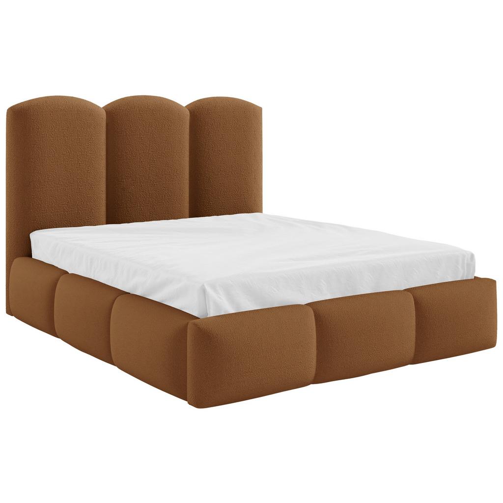 Polsterbett Bero Boucle braun, LF: 180x200 cm
