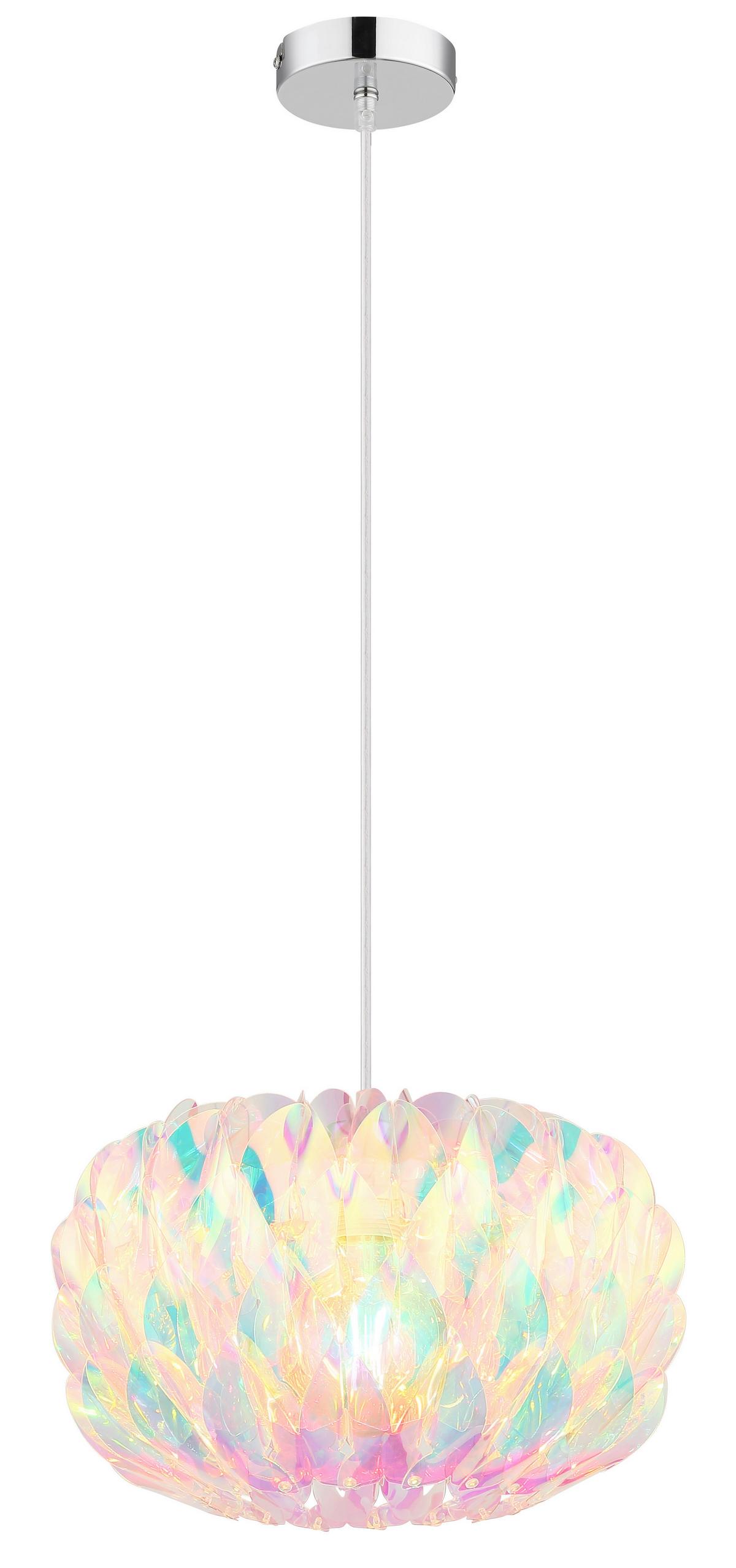HÄNGELEUCHTE verchromt - Klar/Chromfarben, Design, Kunststoff/Metall (35/120cm) - Globo