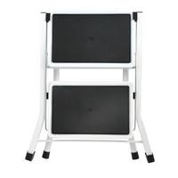 Klapptrittleiter 2 Stufen - Schwarz/Weiß, Basics, Kunststoff/Metall (49,5/48,5/44,5cm) - Spirella