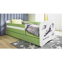 Kinder-/Juniorbett Babydreams Grün/Weiß B: 80cm - Birkefarben/Weiß, MODERN, Holz/Holzwerkstoff (80/160cm) - MID.YOU