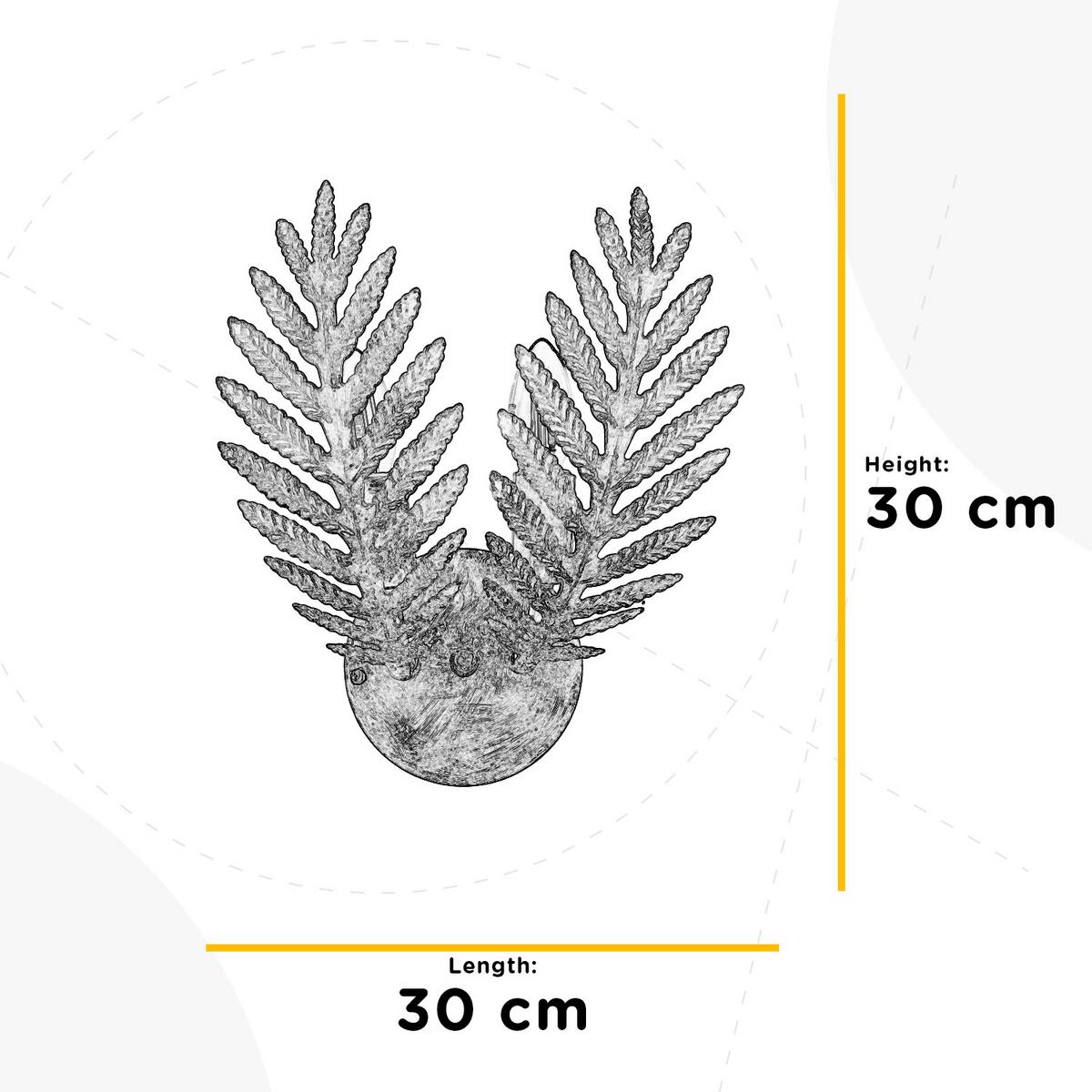 Wandleuchte 4996/ap2a - Weiß, Natur, Metall (30/14cm)