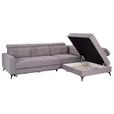 Ecksofa mit Bettfunktion Barletta Schwarz - Schwarz, MODERN, Textil (289/228cm) - Luca Bessoni