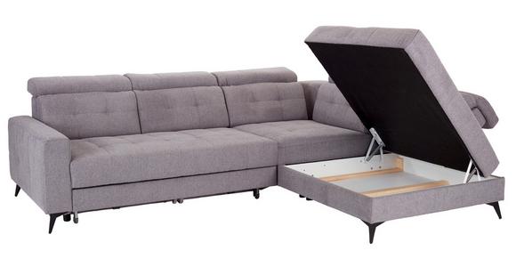 Ecksofa mit Bettfunktion Barletta Schwarz - Schwarz, MODERN, Textil (289/228cm) - Luca Bessoni