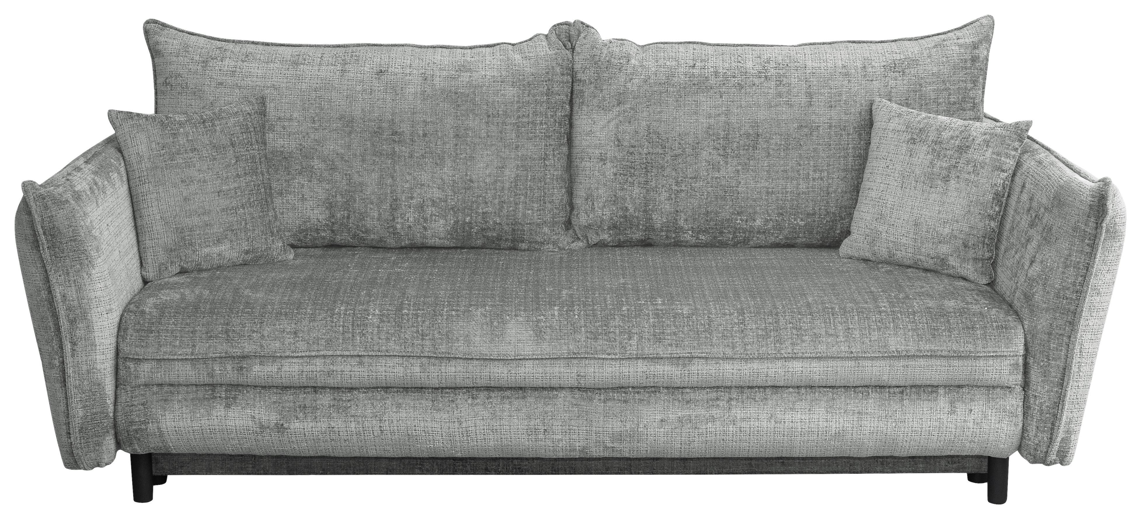 Schlafsofa Kairo Grau, Lf: Ca. 190x150cm - Schwarz/Grau, ROMANTIK / LANDHAUS, Holz/Kunststoff (230/90/115cm) - James Wood