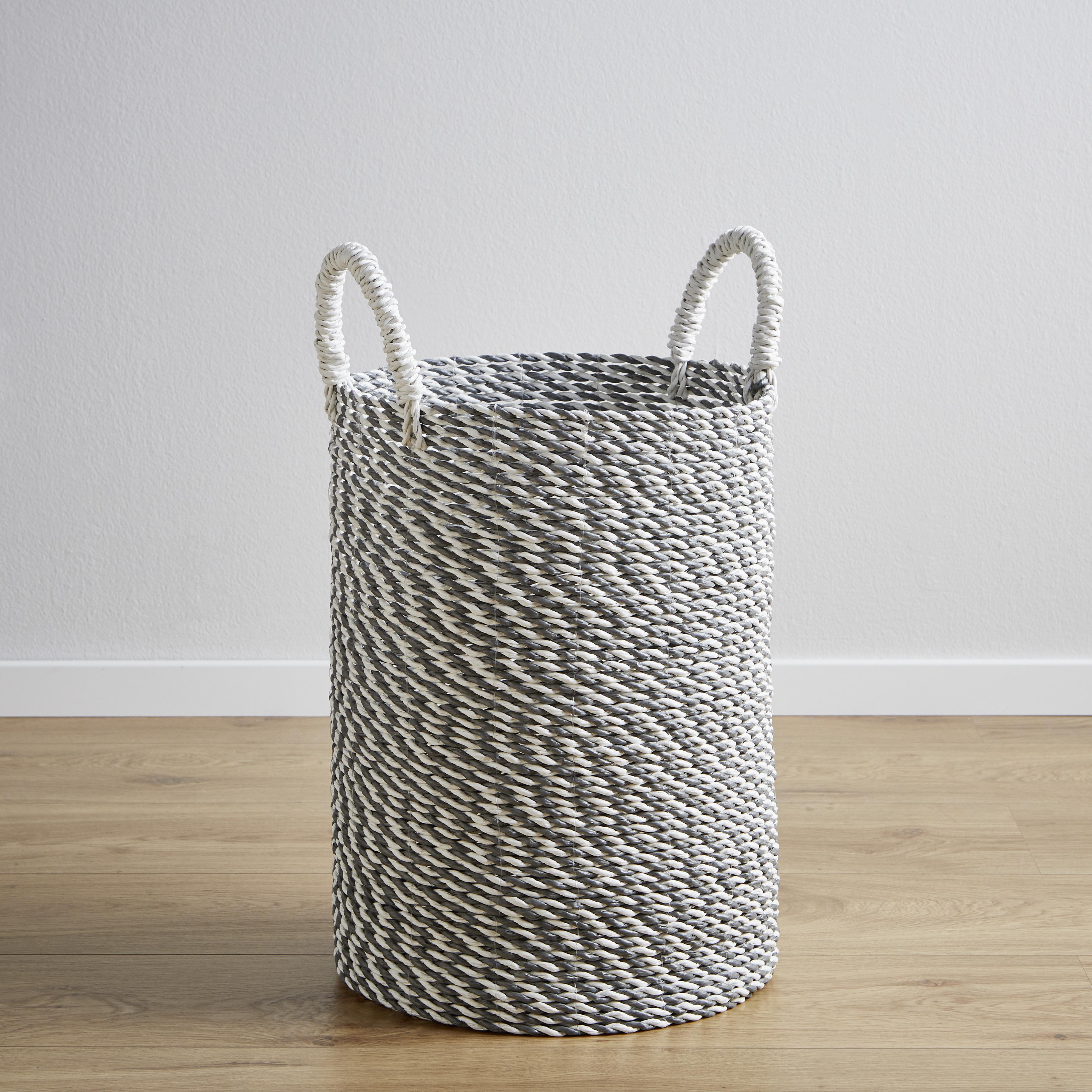 Koš Shannon Výška 41cm - šedá, Moderní, plast (32/41cm) - Bessagi Home